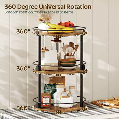 360° Rotating Kitchen Storage Rack