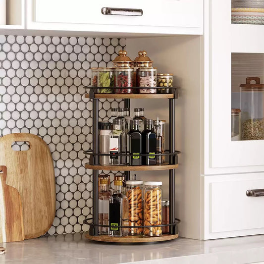 360° Rotating Kitchen Storage Rack
