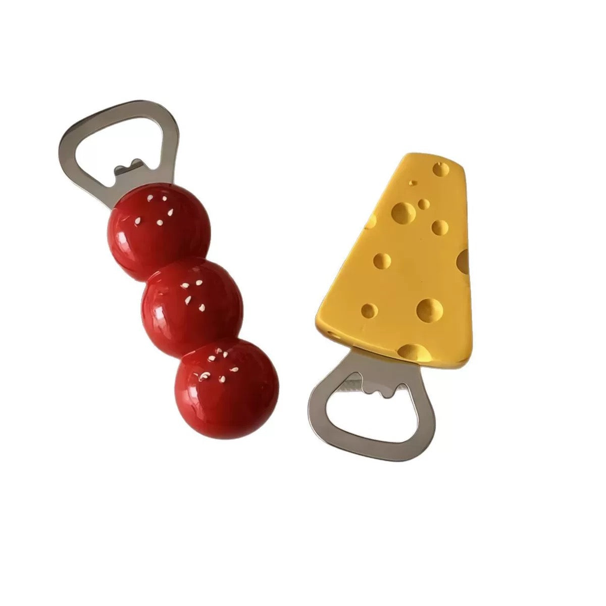 Cartoon-Style Beer Bottle Opener Fridge Magnet