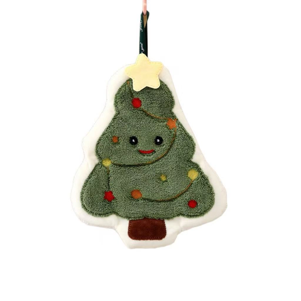 Coral Fleece Christmas Quick-Drying Hand Towel