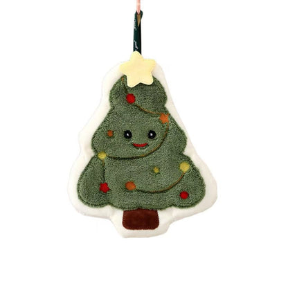 Coral Fleece Christmas Quick-Drying Hand Towel